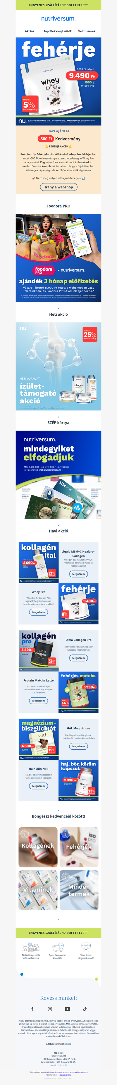 🔥Fehérje akció! Válaszd ki a kedvenc ízed, és szerezd be kedvezményesen!