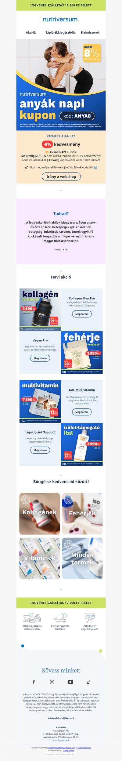⏳Anyák napi akció hamarosan véget ér!