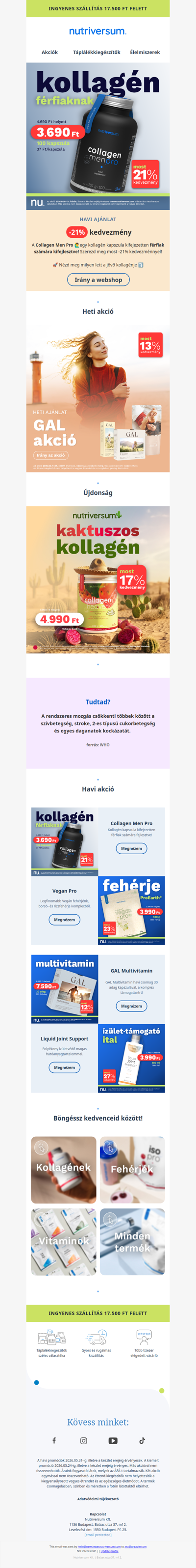 Kollagén férfiaknak 21% kedvezménnyel!💙