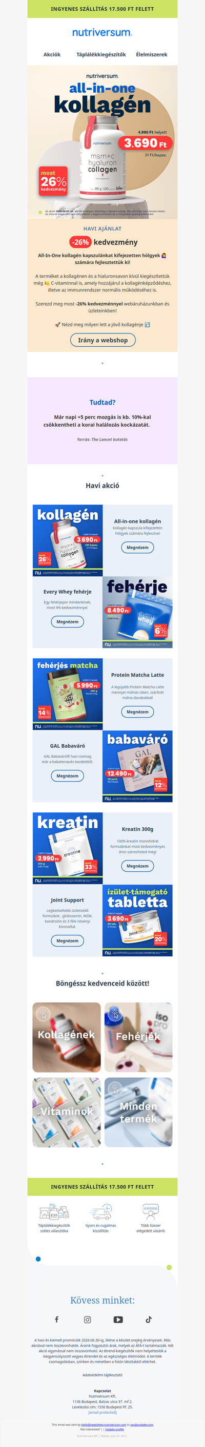 Kedvenc kollagén kapszulád most igazán megéri.🔥 MSM+C Hyaluron Collagen Caps -26%-kal.