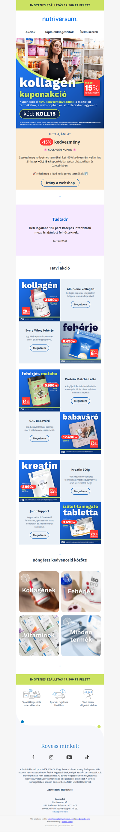 ✨Segítünk a nyári ragyogás elérésében! 15%-os kollagén akció 2 héten át!
