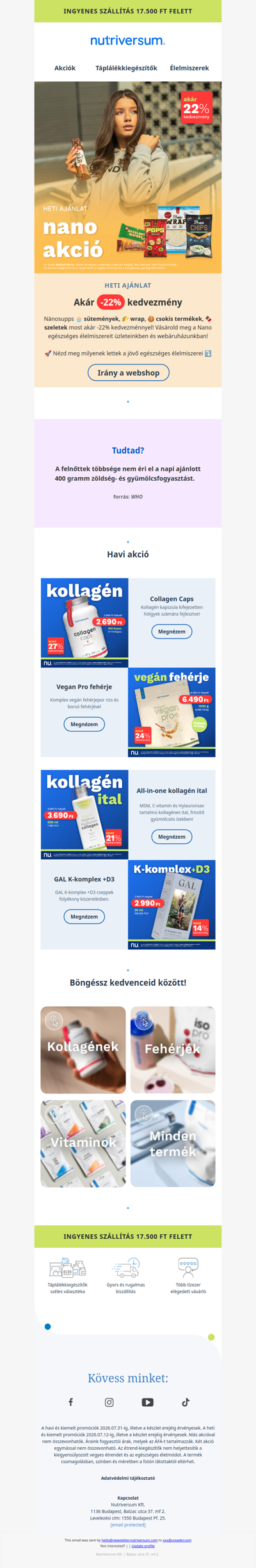 ✨Mennyei proteines szeletek, ráadásul most akciósan! Keresd a Nano Supps termékeket akár 22% kedvezénnyel!