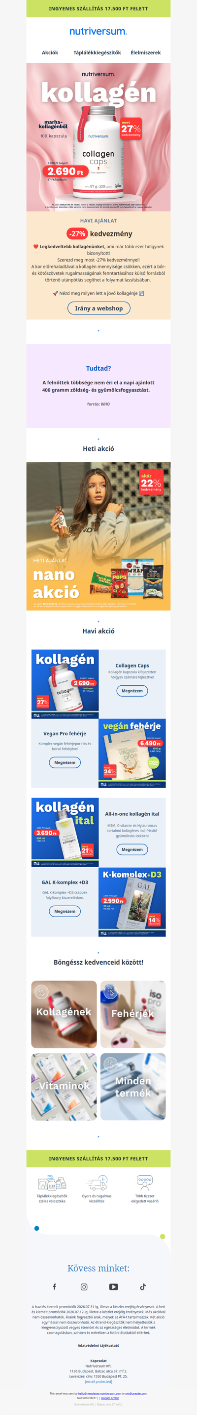 Kedvenc kollagén kapszulád💖 most 27% kedvezménnyel!