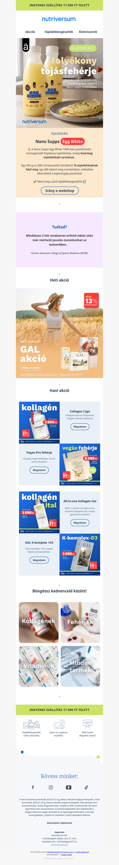 ÚJdonság! 🍳Folyékony tojásfehérje a Nano Supps kínálatában!