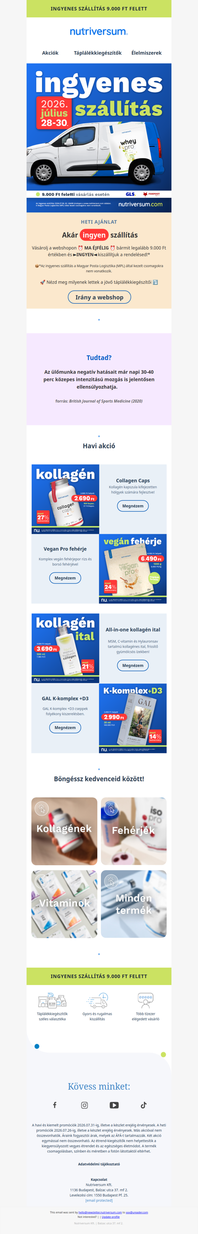⏰ Ingyenes szállítás MA éjfélkor véget ér! Siess!