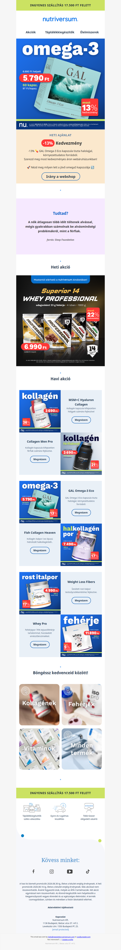 ✨ Szerezd meg -13% kedvezménnyel a népszerű GAL Omega-3 Eco kapszulát