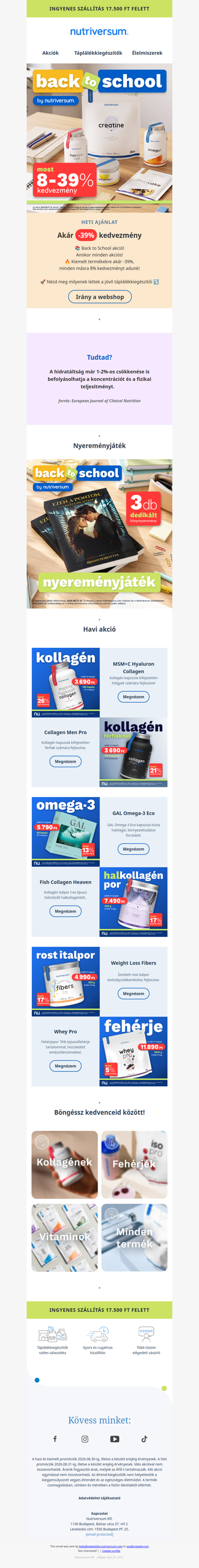 📚 Back to School akció! Csapj le most az akár 39%-os kedvezményre!