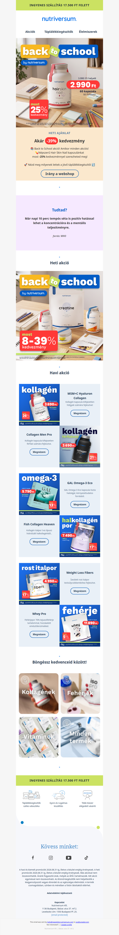 ✨ Haj, bőr, köröm vitamin most -25% kedvezménnyel!