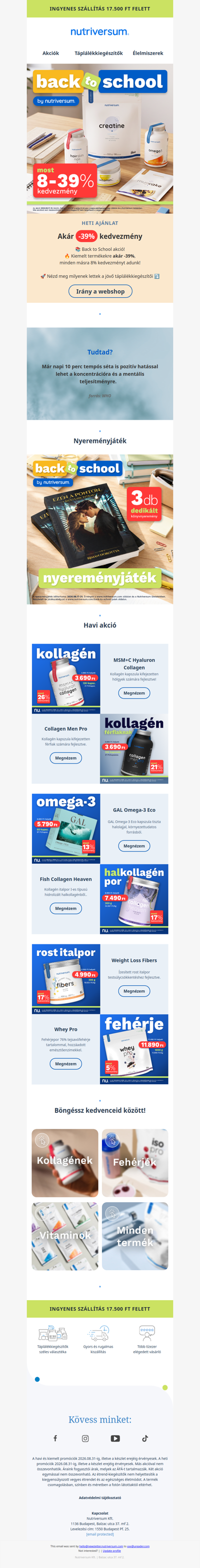 ⏰ Siess! Back to School és minden más akciónk éjfélkor véget érnek!