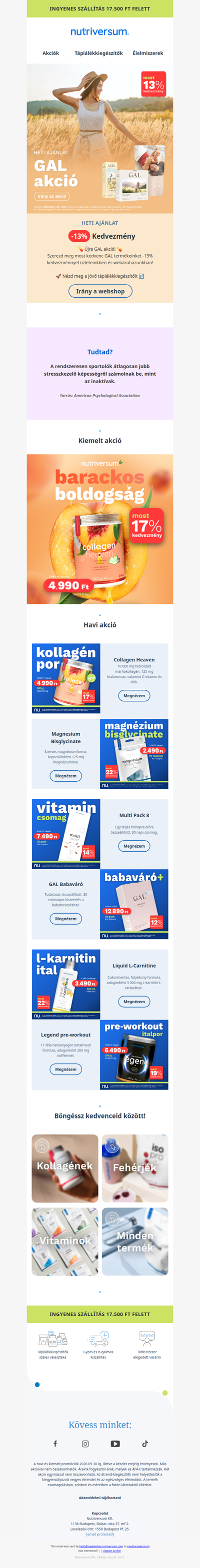 👉Megérkezett a GAL Week! Szerezd be prémium vitaminokat kedvezménnyel!