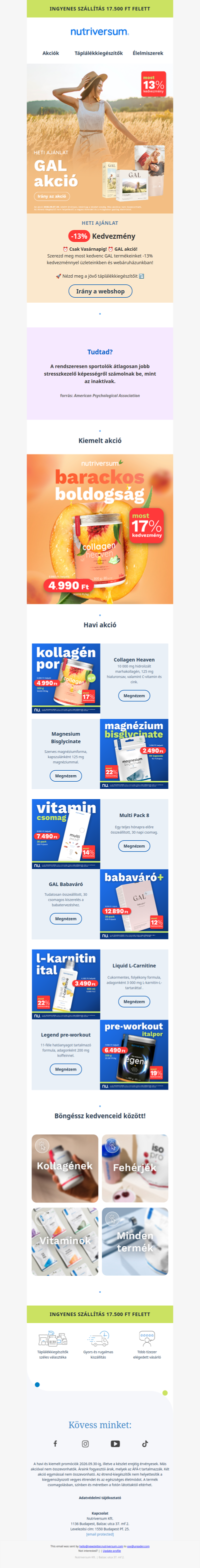 ⏰ Mire vársz? GAL akció vasárnap éjfélkor véget ér!