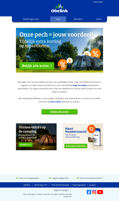 Onze pech = jouw voordeel!