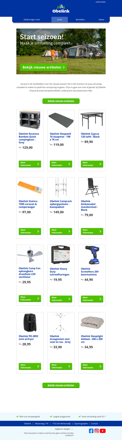 Start seizoen, maak je uitrusting compleet⛺