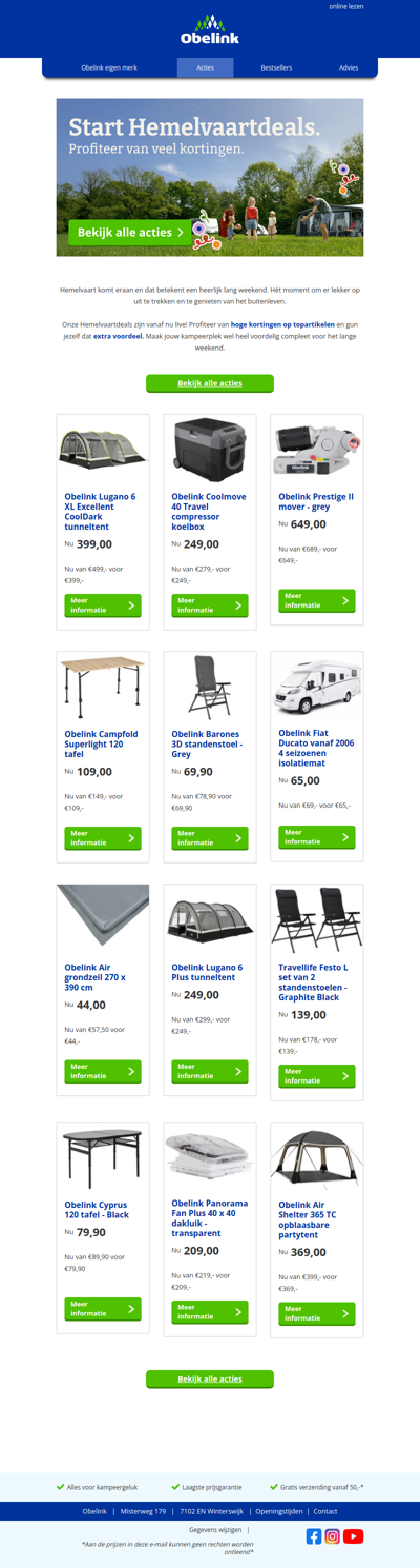 Start Hemelvaartdeals: extra voordeel.
