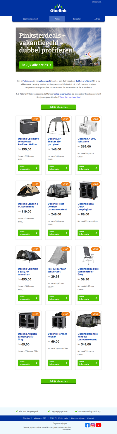Pinksterdeals + vakantiegeld = dubbel profiteren!