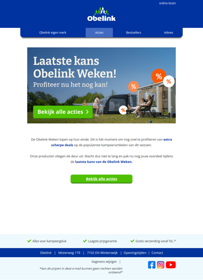 Laatste kans Obelink weken ⏳