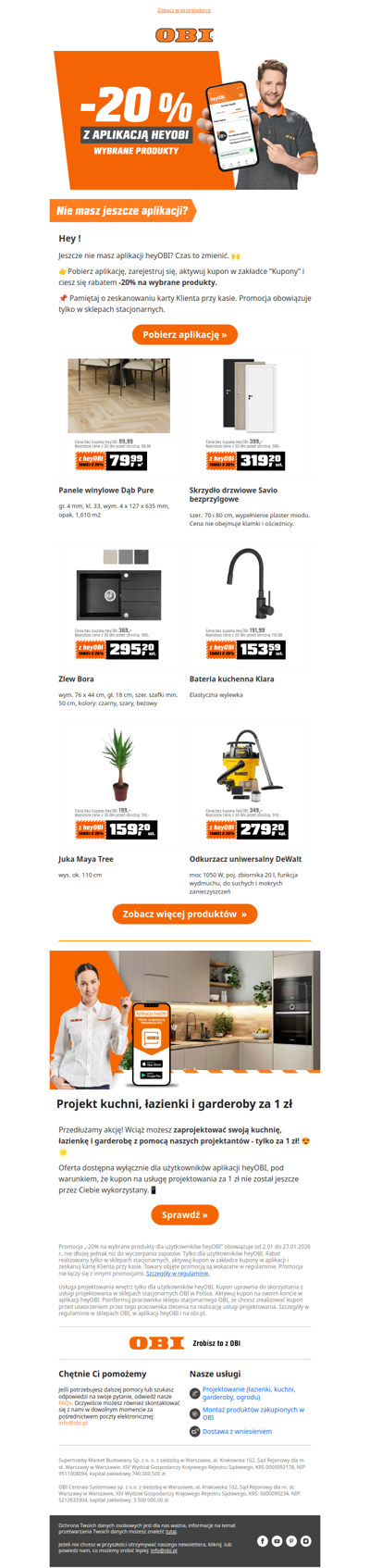 Odbierz rabat w aplikacji heyOBI. 🎉