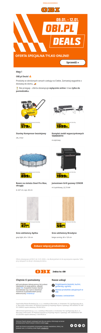 OBI.pl Deals – 4 dni wyjątkowych okazji! 🔥
