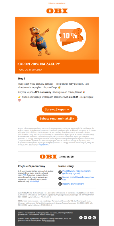 Hey 🎁 Twój kupon 10% nadal czeka w aplikacji!