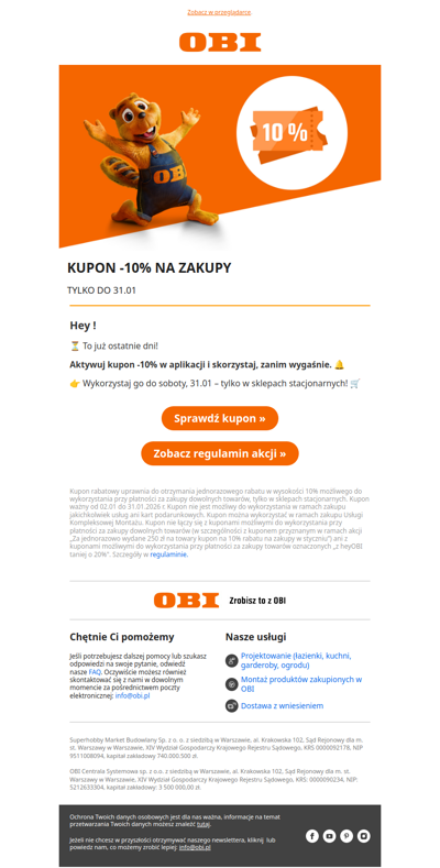 Twój kupon -10% wkrótce wygaśnie! 🔔