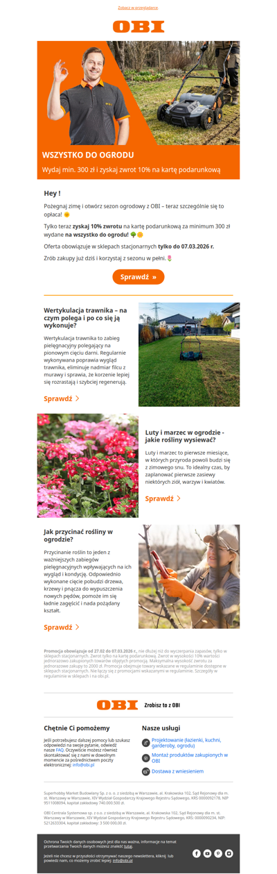 Zwrot 10% za zakupy do ogrodu 🌞🌼 Tylko do 7.03.