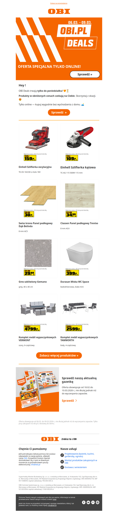 Wybrane produkty taniej tylko online 🧡 Tylko do 9.03.