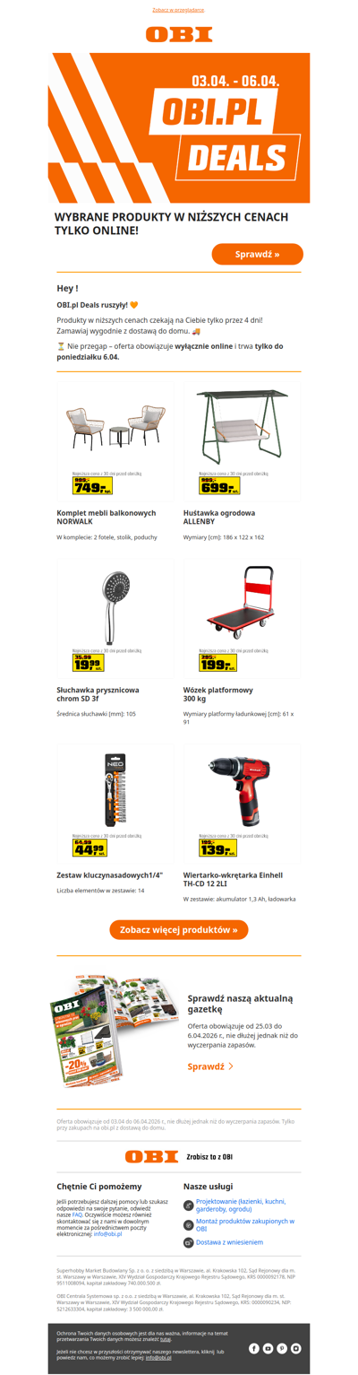 Tylko do 6.04 kupuj taniej online! 😍