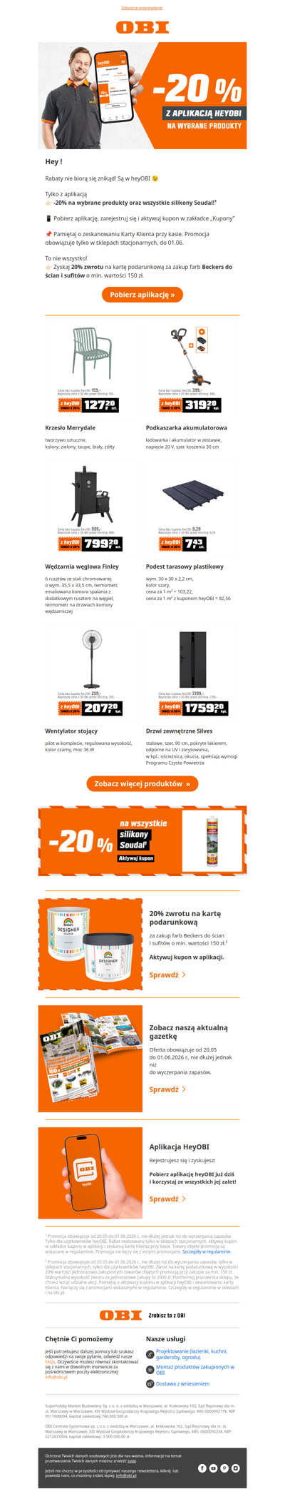 Nowe kupony w aplikacji heyOBI! 🎉