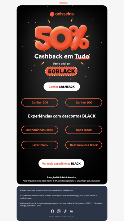 Devolvemos 50% do que gastar 🤑