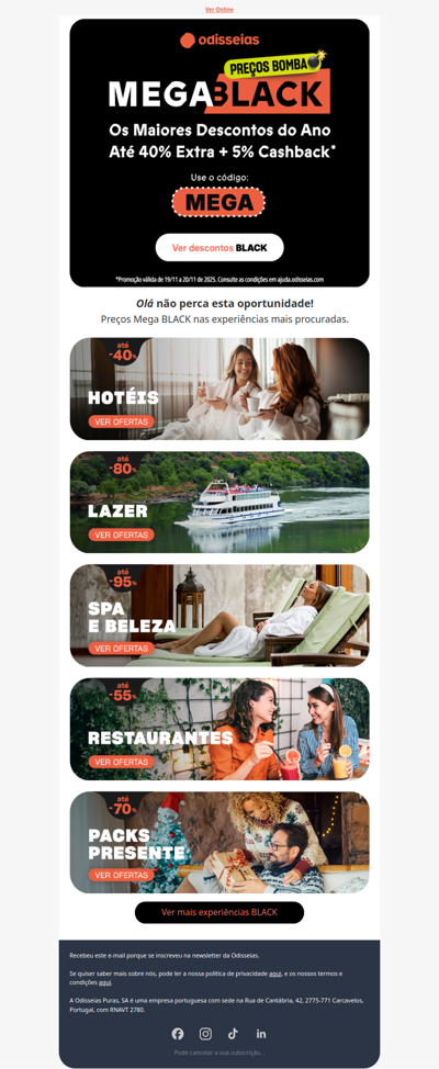 [CÓDIGO: MEGA] Experiências com muita procura!