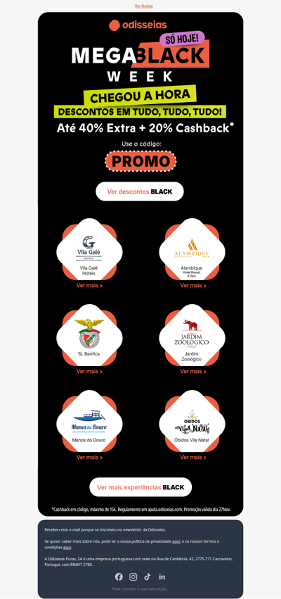 Até -40% EXTRA 🚀 Mesmo em preços já reduzidos