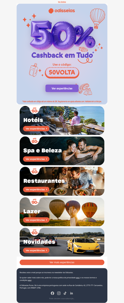 Devolvemos 50% do que gastar 🤑