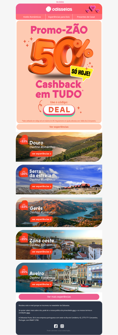 Sugestões para fugir a dois 😍