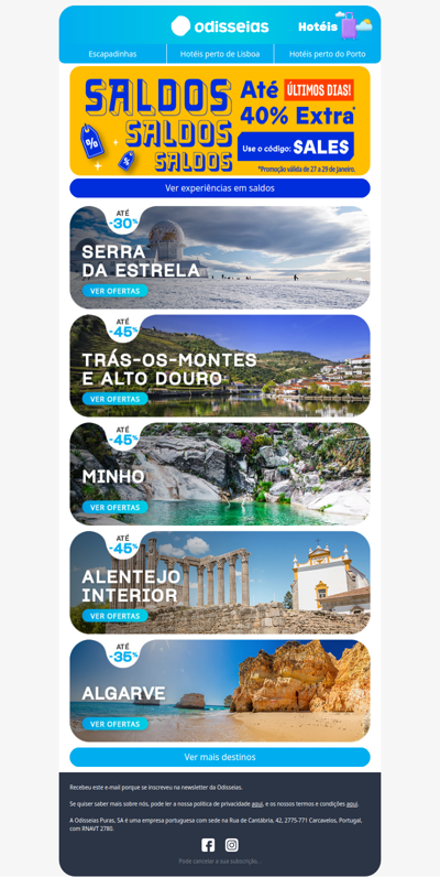 Há neve na Serra ☃️Reservas em Saldos!