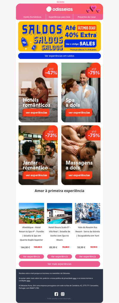 Para Dois 💗 Hotéis Românticos, Jantares...