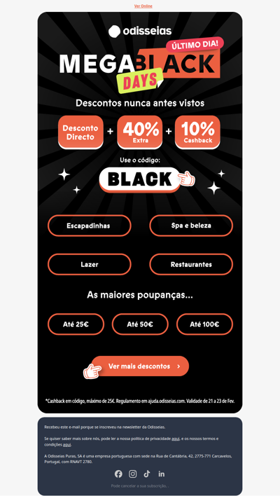 [CÓDIGO: BLACK] Últimas horas de desconto triplo!