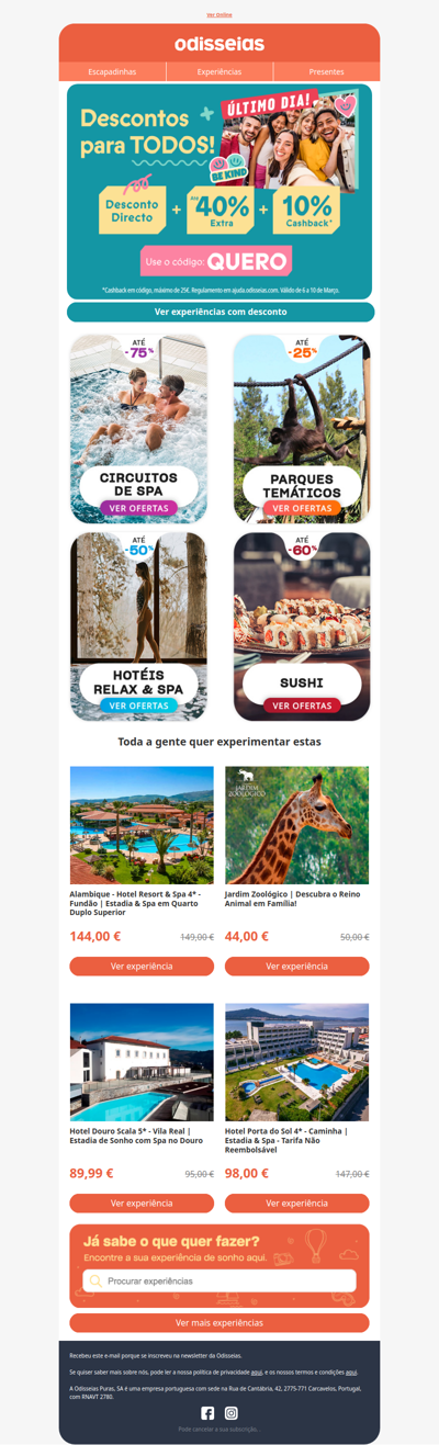 [CÓDIGO: QUERO] 4 sugestões para aproveitar