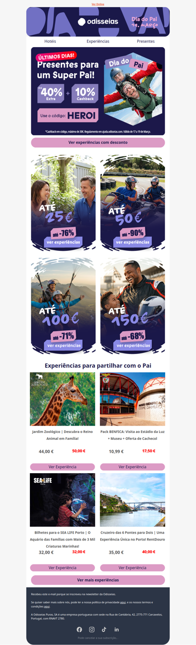 Desconto DUPLO: Até -40% extra e 10% Cashback 🤑