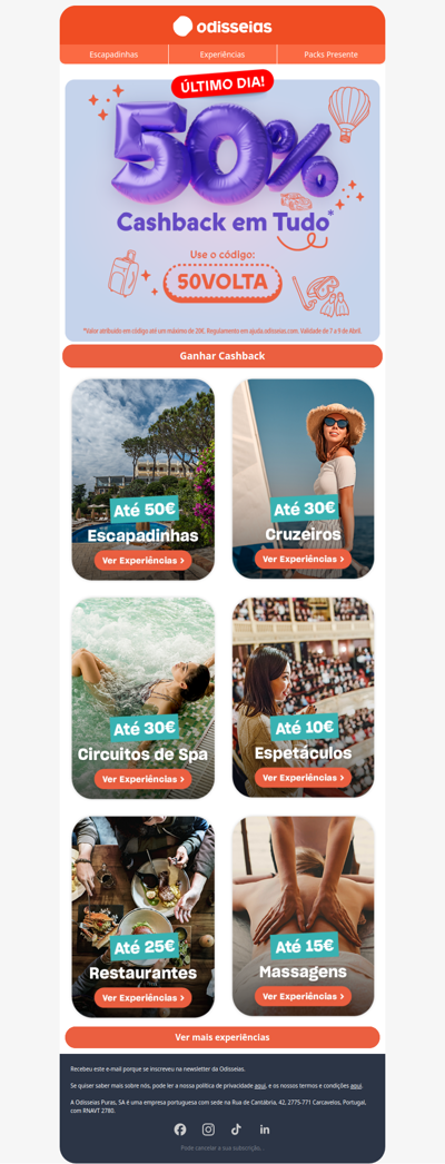 Experiências económicas: Tudo até 50€