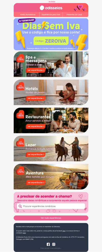 De -40% a -75% 💌 Nunca foi tão barato!