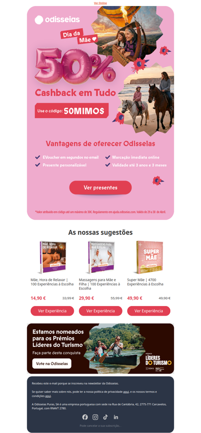 Para a Mãe 💌 Em segundos no e-mail