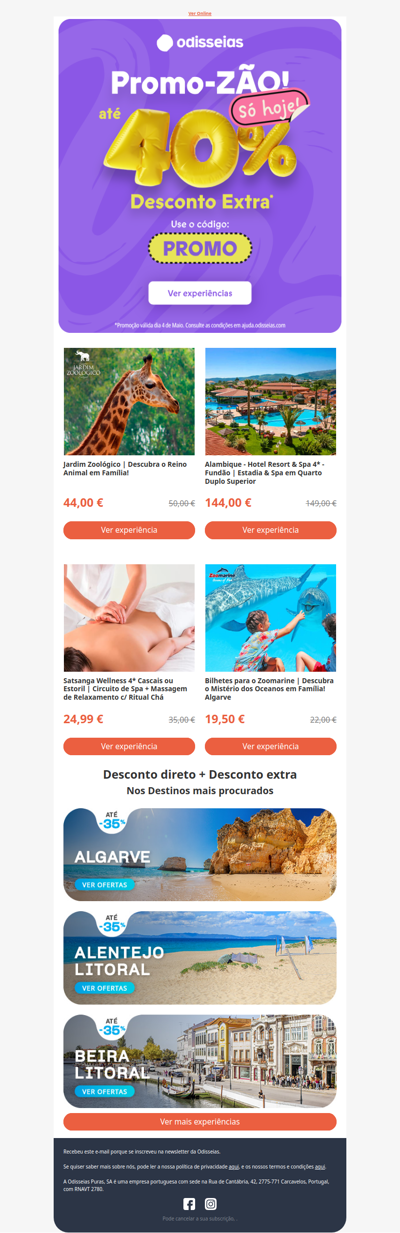 Até -40% EXTRA 🚀 Mesmo em preços já reduzidos
