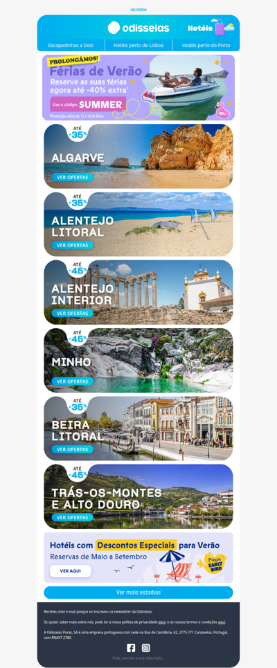 Boas Notícias para quem ainda não marcou férias 🌴