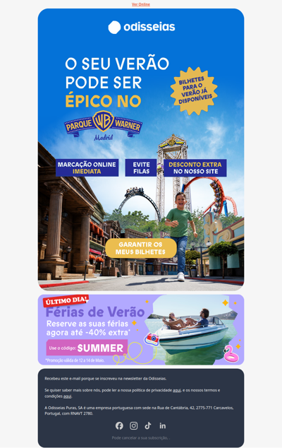 Parque Warner: Evite filas e poupe 🤑
