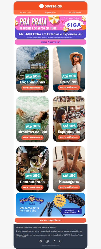 Experiências económicas: Tudo até 50€