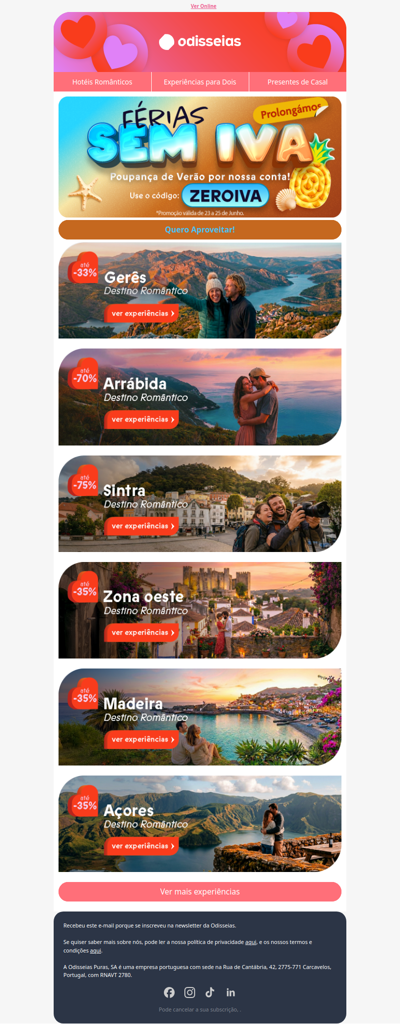 Sugestões para fugir a dois 😍