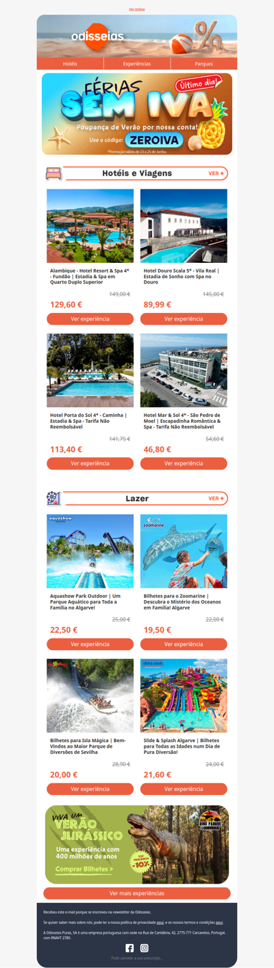 Alambique 4* | Douro 5* | Zoomarine - Top Verão ao melhor preço!