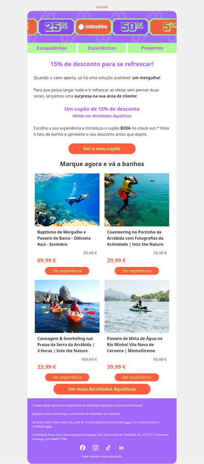Oficialmente aberta a época de ir a banhos 💦