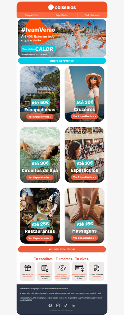 Experiências económicas: Tudo até 50€