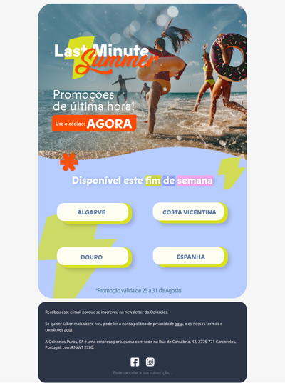 [CÓDIGO: AGORA] Destinos para este fim de semana!